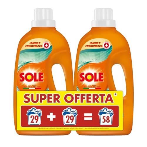 Offerta a tempo: Sole Detersivo Lavatrice, Bi-pacco — 39% da 8,99 € a 5,49 €