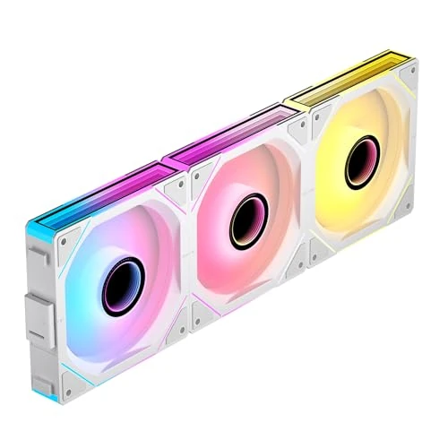 Zeitlich begrenztes Angebot: TZMRIT Interstellar-V1 RGB PC Lüfter 120mm,Weiß,3 x 120MM-Forward | Daisy Chain,Infinity Mirror,ARGB PWM Gehäuselüfter 3er Set,Standard-Lüfterblatt (Abluft),58.36CFM/2000 RPM/2.07MMH2O von 19.99 € auf 16.99 € (15% Rabatt)