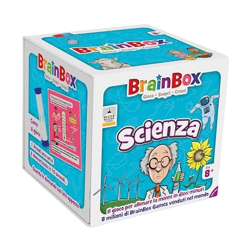 Asmodee - BrainBox: Science - Game for Learning and Training the Mind, 1+ Players, 8+ Years, Italian Edition