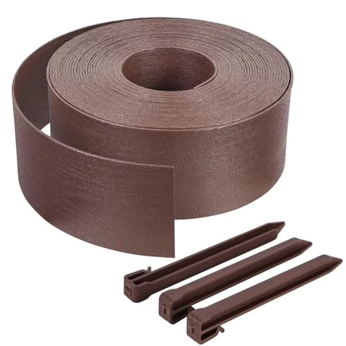Offerta a tempo: VOUNOT® Bordo Giardino Flessibile, Bordi Aiuole PE Bordura per Prato con Picchetti di Fissaggio — 8% da 49,99 € a 45,99 €