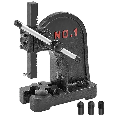 Limited-time offer: VEVOR Arbor Press, 1 Ton Manual Arbor Press, 5.9" Maximum Height, Cast Iron Heavy-duty Manual Desktop Arbor Press, Precision Hand Press for Stamping, Bending, Stretching, Forming from $61.90 to $55.71 (save 10%)