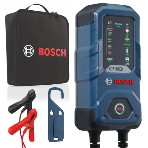 Offre limitée : Bosch C40-Li Chargeur de Batterie de Voiture - 5 Ampères avec Fonction de Maintien - pour Batteries 6V/12 V Plomb-Acide, AGM, EFB, Gel, SLI et 12 V Lithium (LiFePO4) de 70.11 € à 66.60 € (5% de remise)