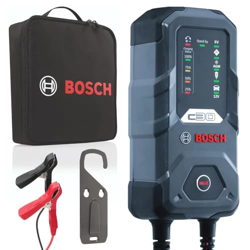 Offerta a tempo: Bosch C30 Caricabatterie per Auto, 6 V - 12 V / 3,8 A — 7% da 53,38 € a 49,86 €