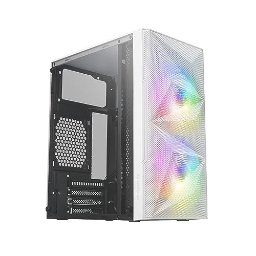 Offerta a tempo: Mars Gaming MC-ME, Case Gaming Compatto MicroATX, Finestra Laterale in Vetro Temperato, Design Frontale Total-Mesh Geometrico, 2 Ventole FRGB da 120mm, Bianco - 10% da 40.90 € a 36.90 €