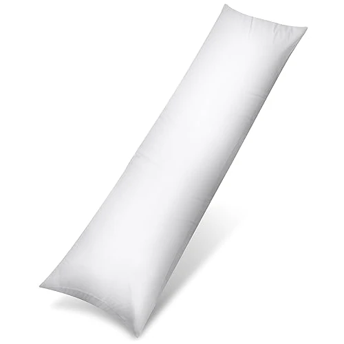 Utopia Bedding Bolster Pillow Pack of 1, 40x145 cm Full Body Pillow, Soft Hollowfiber Filling, Long Pregnancy Pillow for Maternity Support and Side Sleeper (White)