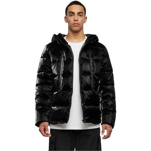 Urban Classics Shark skin puffer jacket Uomo Giacca invernale nero XXL 100% poliestere