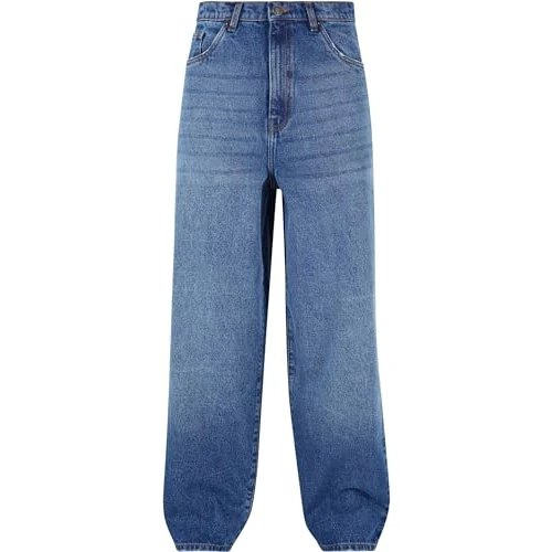 Offerta a tempo: Urban Classics Heavy Ounce Baggy Fit Jeans Pantaloni, New Mid Blue Washed, 8 Uomo - 28% da 49.90 € a 35.99 €