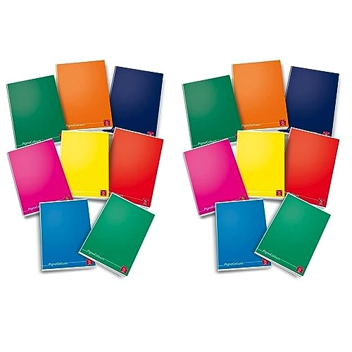 Offerta a tempo: Pigna Colours - Conf. 10 Quaderni A5, colori assortiti, 1R, quaderni a righe (Confezione da 2) - 10% da 20.98 € a 18.88 €