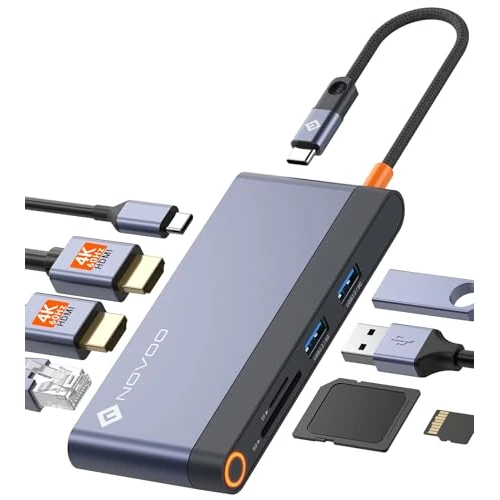 Offerta a tempo: NOVOO RM8F Pro Dock 8-in-1, 2 HDMI 4K 60Hz, USB 3.2, Ethernet - 0.00% da 42.99 € a 42.99 €