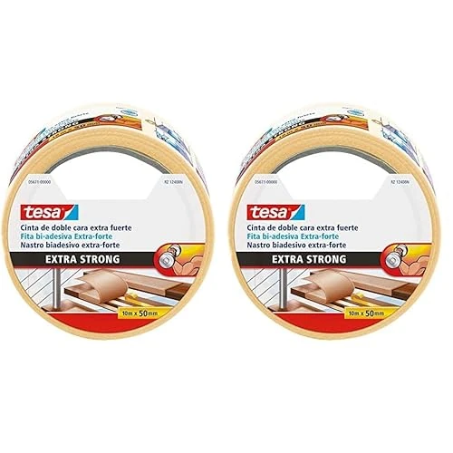 Offerta a tempo: Tesa Biadesivo per pavimenti Tenuta Extra Forte 10M X 50MM (Confezione da 2) - 33% da 27.50 € a 18.42 €