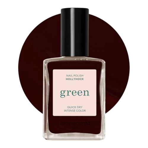 Offerta a tempo: Manucurist - Green Smalto Unghie Hollyhock - Smalto Nero Rosso - Smalti per Unghie Classico 9-Free - Vegano e di Origine Biologica (80%) - Manicure Professionale - 15ml - Nail Polish - 43% da 14.00 € a 7.98 €
