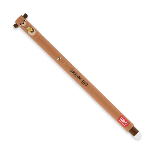 Offerta a tempo: Legami - Penna Gel Cancellabile, Sfera sull'Estremità per Rimuovere l'Inchiostro senza Consumare il Foglio - Inchiostro RossoTermosensibile, Diametro Punta 0,7 mm - tema Teddy Bear - 34% da 2.95 € a 1.95 €