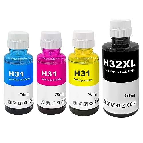 LAIPENG 31 32XL Tinta Compatible con HP 31 32 XL para Smart Tank 315 319 455 515 516 530 555 558 559 570 655 670 790 5105 7005 7006 7305 7306 7605 415 419 Impresora Múltiple (BK/C/M/Y)