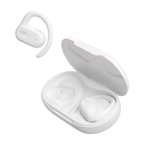 Offerta a tempo: JBL Soundgear Sense Auricolari In-Ear True Wireless Bluetooth con Design Open-Ear, Impermeabili a Schizzi e Polvere IP54, Bassi Puri, Dual Connect, 4 Microfoni, fino a 24 h di Autonomia, Bianco - 40% da 149.99 € a 89.99 €