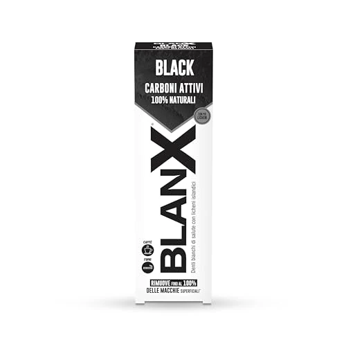 Limitiertes Angebot: Blanx Zahnpasta Black 75 ml, Whitening Zahnpasta mit isländischen Flechten und 100% natürlichen Aktivkohle entfernt Flecken von Kaffee, Rauch und Tee, vegan Friendly von 6.50 EUR auf 6.50 EUR (Spare 0%)