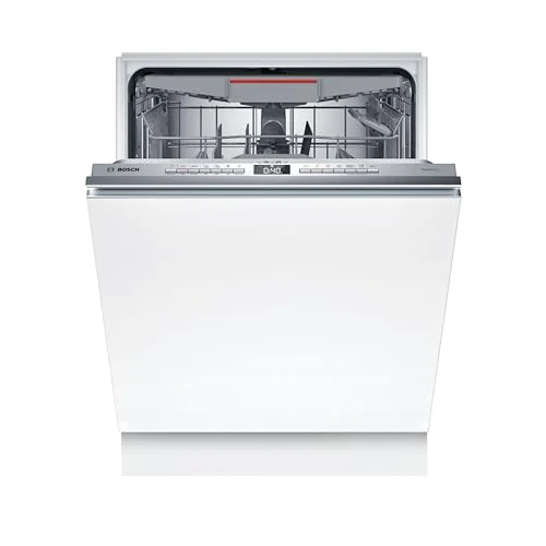 Bosch SMV6YCX02E Serie 6, Lavastoviglie Smart da incasso a scomparsa totale, Cestelli adattabili, Asciugatura con Zeolite, Indicatore lavaggio a pavimento, Acciaio a ridotte emissioni, 60 cm.