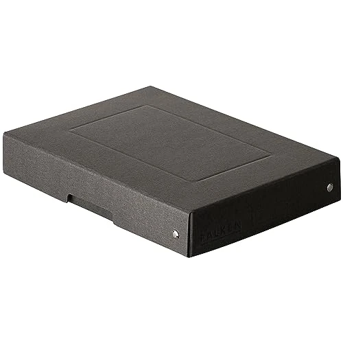 Offerta a tempo: Falken PureBox Black Made in Germany 40 mm di altezza DIN A5. Scatola portaoggetti con coperchio in robusto cartone riciclato Blue Angel Vegan scatola regalo trasporto scatola multiuso - 0.00% da 12.67 € a 12.67 €