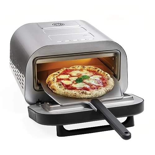 Tijdelijke aanbieding: MACOM Just Kitchen 884 Professionele pizzaoven, professionele pizzaoven, bakt in 2 minuten, verwarmd tot 400 graden, afneembare vuurvaste steen, 32 cm, 1700 W van 259.99 EUR naar 169.00 EUR (korting 35%)