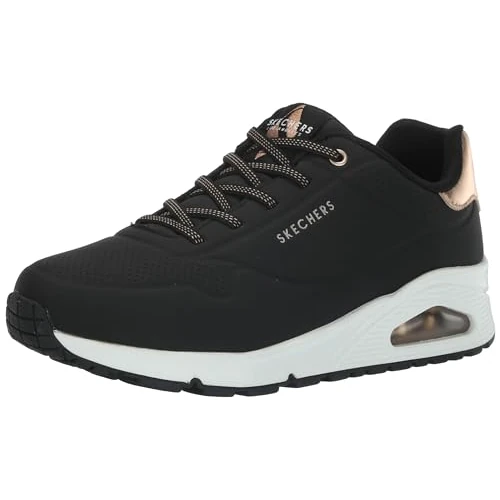 Offerta a tempo: Skechers Uno Shimmer Away, Scarpe da Ginnastica Donna, Nero, 36 EU Larga - 15% da 79.95 € a 67.99 €