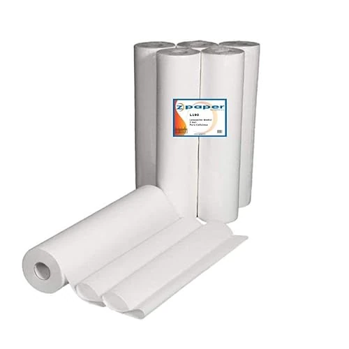 ZPAPER - 6 medische lakens - rollen puur cellulosepapier, hoogte 60 cm, 2-laags, medisch laken voor schoonheidsspecialisten, dokterspraktijken, fysiotherapeuten, SPA