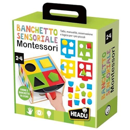 Offerta a tempo: Headu Banchetto Sensoriale Montessori Tanti Giochi di Osservazione e Manualità per i più Piccoli It57182 Gioco Educativo per Bambini 2-4 Anni Made in Italy - 21% da 23.99 € a 18.89 €