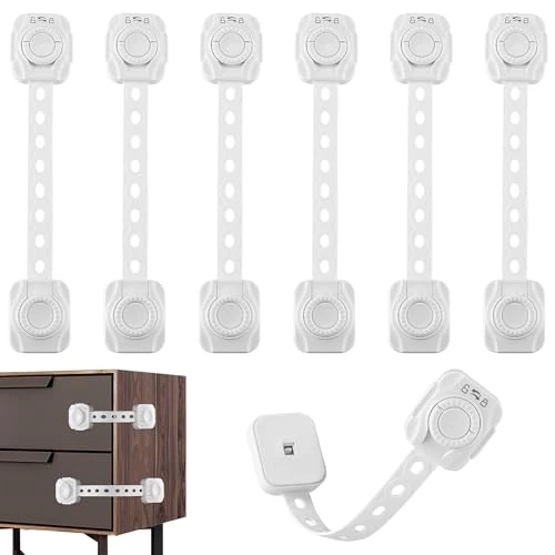 Offre limitée : Securite Placard Enfant Bloc Porte Securite Bebe Bloc Tiroir Securite Bebe 6 Pièces Sécurité Enfant Placard avec Adhésif pour Réfrigérateurs Commodes Portes Tiroir Fenetres de 7.37 EUR à 7.00 EUR (remise 5%)