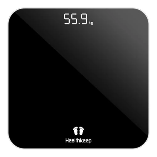 Limited-time offer: Healthkeep Digital Bathroom Scales for Body Weight, Weight Scale with High Precision Sensors Accurate Weighing Scale Round Corner Design LED Display Max. 180kg/400lb from 13.99 GBP to 13.99 GBP (save 0%)