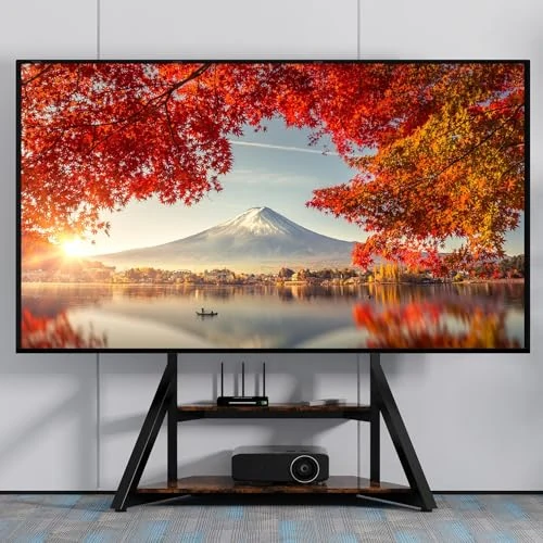 unho TV standaard in hoogte verstelbaar, tv-standaard universele televisiestandaard met AV-planken voor 65 inch - 100 inch, VESA 800 x 600 mm, tot max. 100 kg