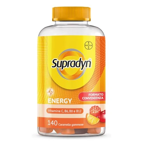 Offre limitée : Supradyn Gummies Vitamines pour Adultes avec Vitamine D, C et Biotine - Multivitamines Gummies Énergie au goût de cerise, de framboise et d'orange - 140 Gummies de 21.98 EUR à 20.22 EUR (remise 8%)