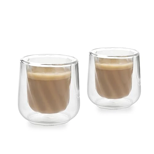 Offerta a tempo: La Cafetière Set di bicchieri cortado a doppia parete 2pc Siena, tazze da caffè isolate da 135 ml per barista cortado, impilabili e leggere - 0.00% da 15.30 € a 15.30 €