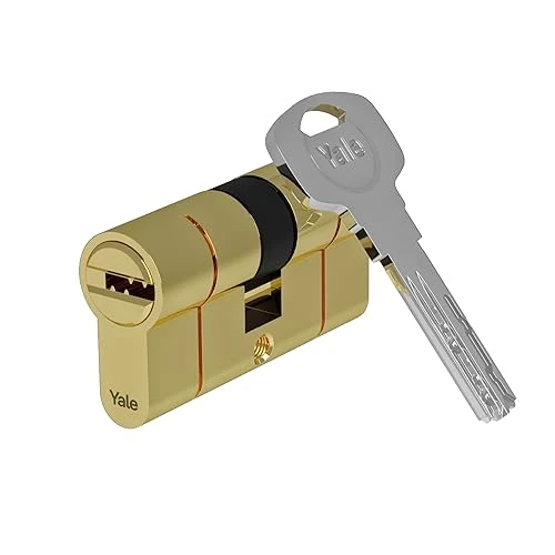 Yale 10-2172-4040-00-0201 2100 Series (Patented) -Double/Emergency-40/40-Polished Euro Profile Cylinder, Polished Brass