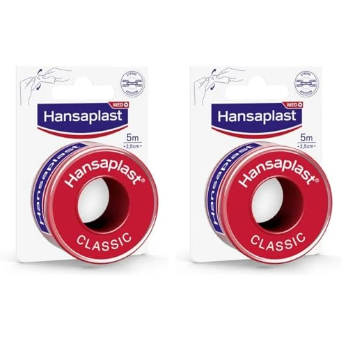 Hansaplast CLASSIC Cerotto su Rocchetto per il Fissaggio di Bende e Compresse, in Tessuto, 1 Confezione da 10m x 2.5 cm