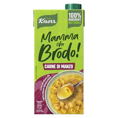 Offerta a tempo: Knorr Mamma Che Brodo! Carne di Manzo - Brodo Pronto 100% Ingredienti Naturali — 14% da 2,09 € a 1,79 €