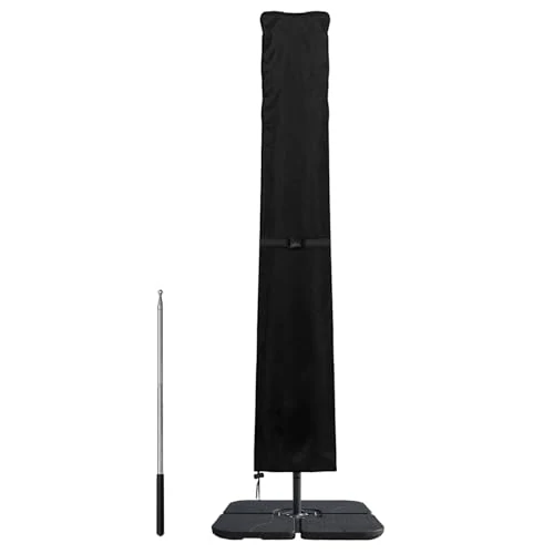 Dokon Funda para sombrilla con brazo descentralizado, impermeable, cubierta para sombrilla descentralizada de 3 a 4 m con barra, anti-UV tela Oxford 420D lona para sombrilla de jardín (240 x 57/57 cm