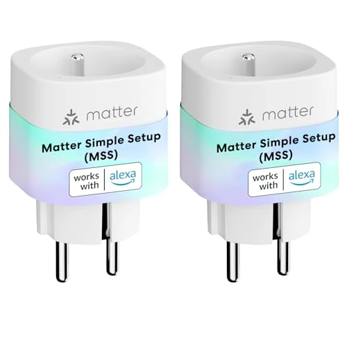 Begrenztes Angebot: Meross Matter Smart Steckdosen mit Stromverbrauch, WLAN Steckdosen mit Stromzähler für Balkonkraftwerk, funktioniert Apple HomeKit, Alexa und Google, 16A, FFS Ver. 2pcs von 34.93 EUR auf 28.99 EUR (Rabatt 17%)