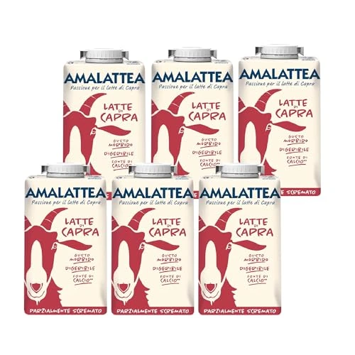 Offerta a tempo: Granarolo, Latte di Capra Amalattea, 6 Confezioni di Latte Parzialmente Scremato UHT da 500 ml, Dal Gusto Morbido, Ricca Fonte di Calcio - 55% da 13.14 € a 5.97 €