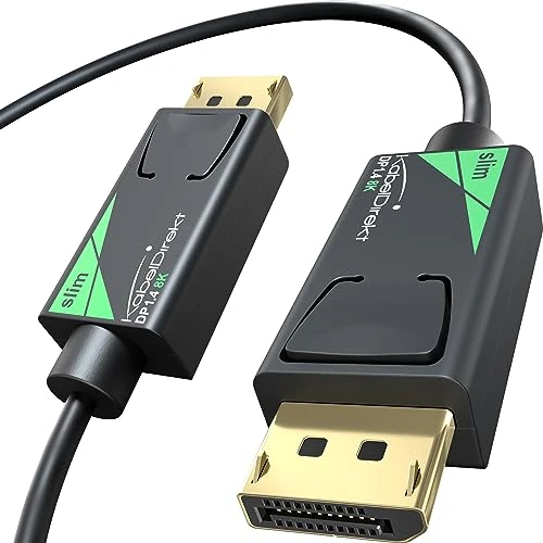 Limited offer: KabelDirekt – 8K / 60Hz DisplayPort Cable, DP 1.4 – 5m – Slim DP Cable with 4.5mm diameter, for Gaming PCs/Laptops, high-resolution 4K / 8K Gaming Monitors and ultra-fast 144Hz / 165Hz / 240Hz from 16.48 EUR to 15.00 EUR (save 9%)