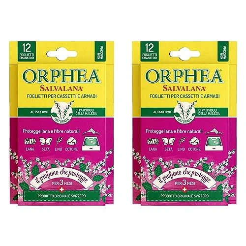 Offerta a tempo: Orphea Patchouli Salvalana, Cassetti E Armadi 12 foglietti, Fragranza Malesia, Media (Confezione da 2) - 38% da 7.74 € a 4.80 €