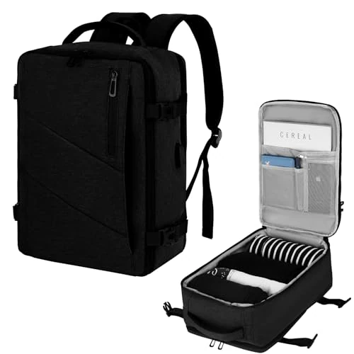 Limited-time offer: VOESLD for Ryanair Cabin Bags 40x20x25 Underseat, Travel Backpack Black, Carry on Travel Bag Laptop Backpack for Men Women Carry on Suitcase for Airplanes with USB port, 20L from 37.18 £ to 29.99 £ (save 19.34%)