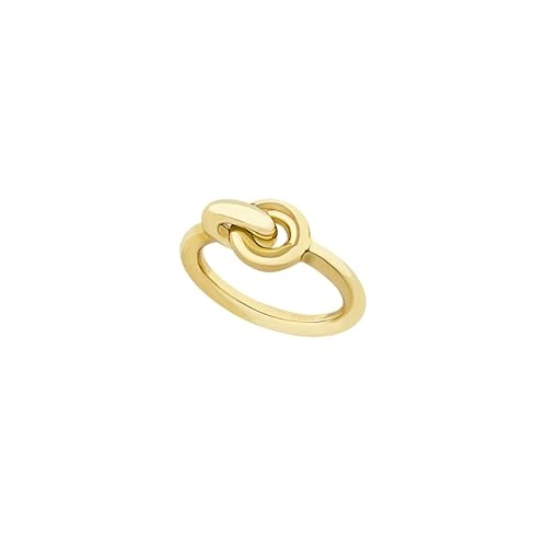 BREIL Joya TJ3477 de la colección TIE UP, ANILLOS DE MUJER en ACERO COLOR DORADO, talla 12, SIN PIEDRAS