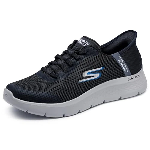 Offerta a tempo: Skechers Free Slip-ins: Go Walk Flex Hands Up Sneaker, Scarpe da Ginnastica Uomo, Nero/Grigio, 42.5 EU Larga - 0.00% da 85.00 € a 85.00 €