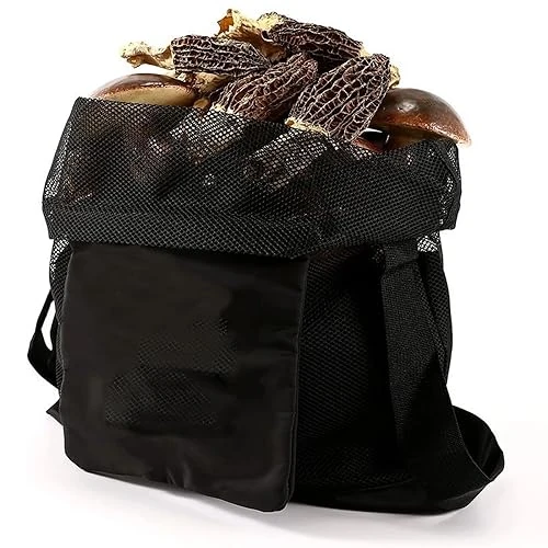 Pilz Sammeltasche, Pilz jagdtasche, Pilzsammeltasche, Morels Jagdtasche Canva Stil Erntesammelbeutel Netz Nylon Mesh Verstellbarem Pflücken Pilzen Garten Obst Gemüse Freien beim Wandern Campen