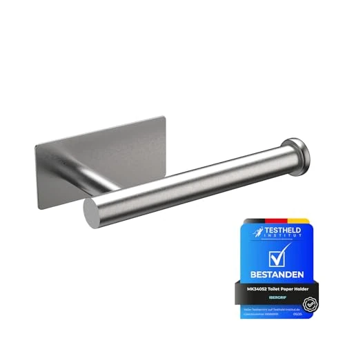 Offerta a tempo: Ibergrif MK34052 Porta Carta Igienica Adesivo Portarotolo Carta Igienica Acciaio Inox — 19% da 7,99 € a 6,49 €