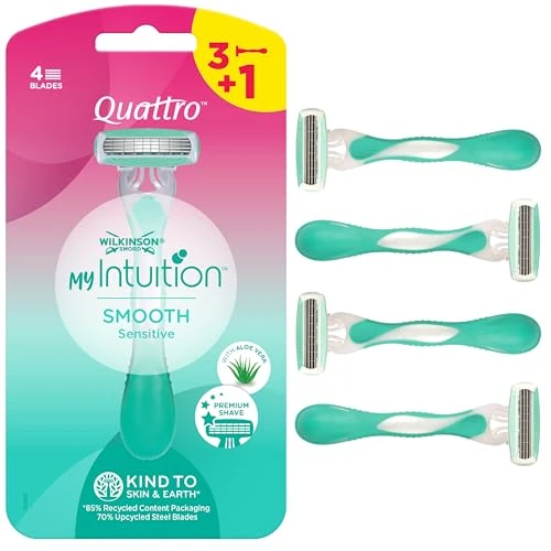 Wilkinson Sword myIntuition Smooth Sensitive Quattro womens 3+1er Pack