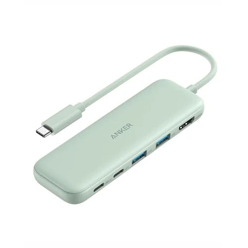 Offerta a tempo: Anker 332 Hub USB C 5 in 1, Adattatore Type C con Display HDMI 4K, Porta dati da 5 Gbps e 2 Porte USB-A per MacBook Pro, Air, Dell XPS, Lenovo Thinkpad, Laptop HP Altro (Verde) - 5% da 20.99 € a 19.89 €