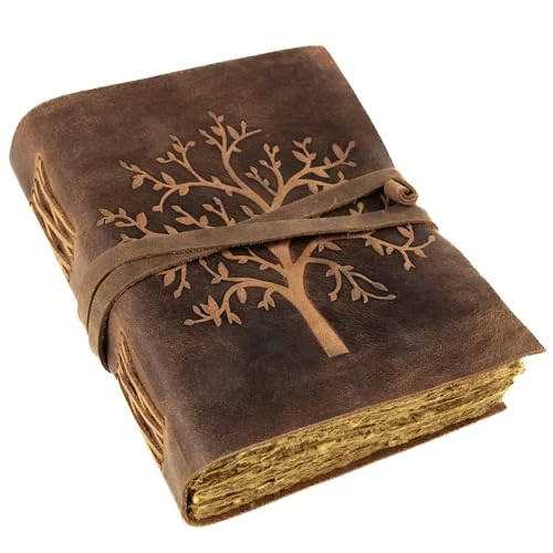 Oferta limitowana: Notatnik Vintage Drzewo życia– Notes Skórzany 240 Stron – Notes w Skórzanej Oprawie – Deckle Edge Journal – Pamiętnik w Stylu Retro z Bawełnianym Papierem Czerpanym Moonster® 20x15cm z 139.95 zł na 139.95 zł (oszczędź 0.00%)