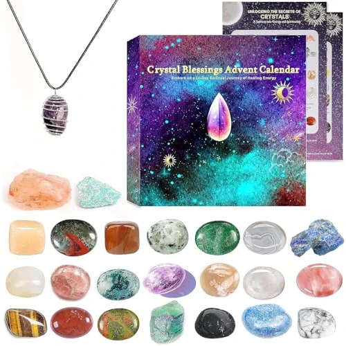 Limited offer: Advent Calendar 2025 Crystals Gift Set for Women - Witch Healing Rocks 24 Gemstones for Adult Kids Girls - Christmas Gifts for Women from 18.99 EUR to 18.99 EUR (save 0%)