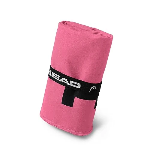 HEAD Aktywny ręcznik z mikrofibry z elastycznym, ręcznik, siłownia, miękkie i lekkie, szybkoschnące, ręczniki łazienkowe, oszczędność miejsca podróży 40 x 60, wysoka widoczność Pink