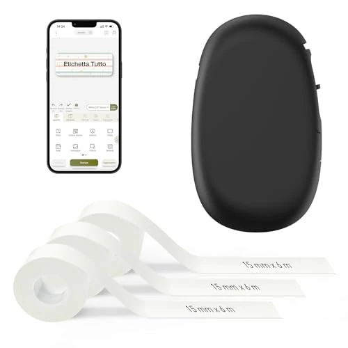 SUPVAN E10 Labeling Machine with 3 Waterproof Labels, Multi-Apps Labeling Machine with 35 Fonts and 1K Icons Thermal Printer Ideal for Schools Corporate Offices Government and Commerce