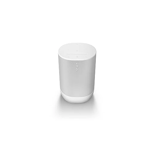 Oferta limitowana: Sonos Move 2 | Bezprzewodowy głośnik przenośny z Wi-Fi, Bluetooth, Amazon Alexą, 24 godzinami pracy na akumulatorze, indukcyjną podstawą ładującą - Biały z 1887.00 zł na 1699.00 zł (oszczędź 10%)
